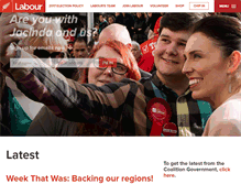 Tablet Screenshot of labour.org.nz